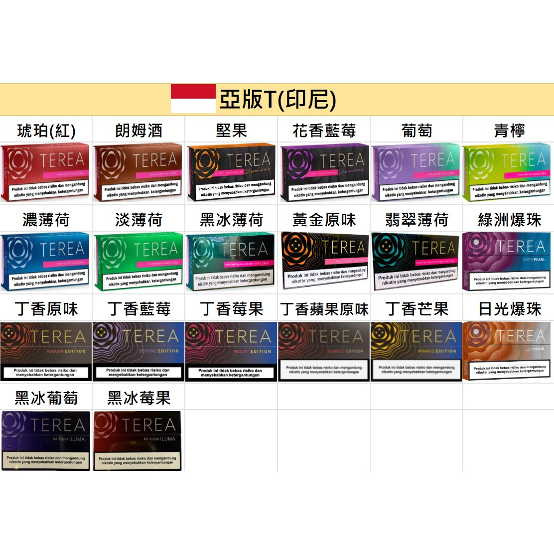 🇮🇩亞版TEREA (印尼)、亞T - (IQOS ILUMA專用)